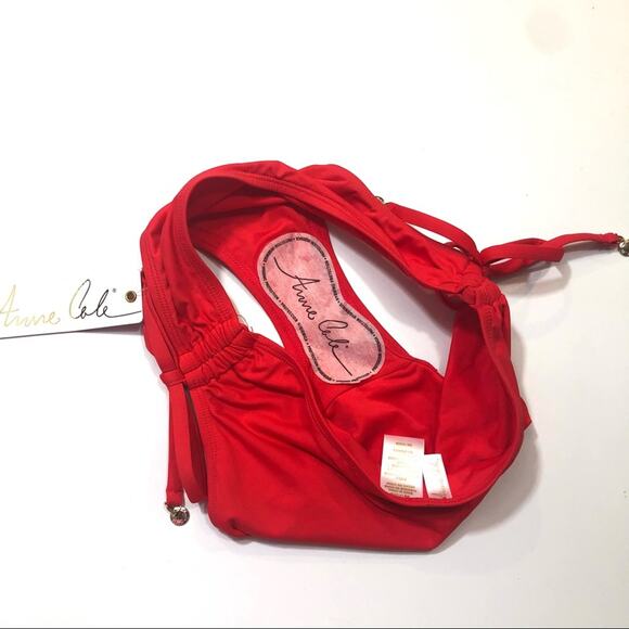 Anne Cole Coral Side Tie Swim Bottom bikini XS - Picture 6 of 6